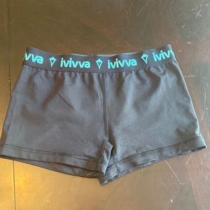 Black ivivva booty shorts size 12